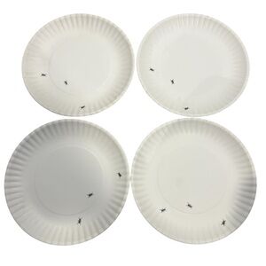 White melamine Paper Plates with Ant Design